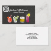 Cocktail Mix Drinks | Mixologie | QR-Code Visitenkarte (Vorne/Hinten)