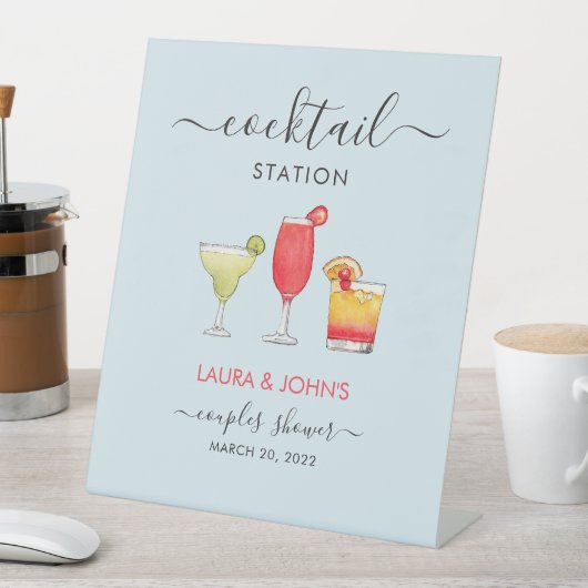 Cocktail Mixed Drinks Cocktail Station Dusche Sockelschild (In Situ)