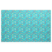 Cocktail-Muster auf aquamarinem Hintergrund Stoff (Fat Quarter (45,7 x 55,9 cm))