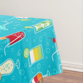 Cocktail-Muster auf aquamarinem Hintergrund Tischdecke (Beispiel)