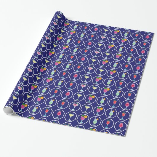 Cocktail-Muster-Geschenkpapier Geschenkpapier (Ungerollt)