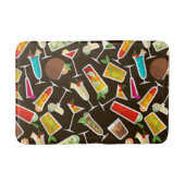 Cocktail-Muster, Long Drink, Cocktail-Bar Badematte (Vorderseite)