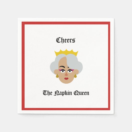 Cocktail Napkin Cheers von der Napkin-Königin Serviette (Vorderseite)