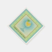 Cocktail Napkin | Gin & Lemon Summer Entertaining Serviette (Ecke)