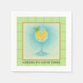 Cocktail Napkin | Gin & Lemon Summer Entertaining Serviette (Vorderseite)