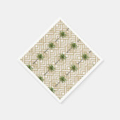 Cocktail Napkin Gold mit Palmen Bäumen Serviette (Ecke)