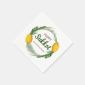 Cocktail Napkin Happy Sukkot Lulav Personalisiert Serviette (Ecke)
