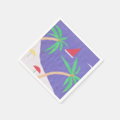 Cocktail Napkin mit einem hellen Stranddesign Serviette (Ecke)