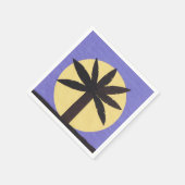 Cocktail Napkin mit Palmenbaumdesign Serviette (Ecke)