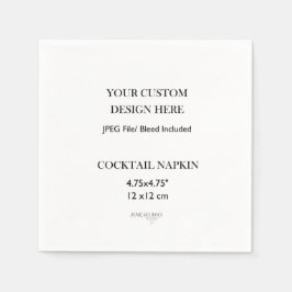Cocktail Napkin Print 4,75" x 4,75" Serviette