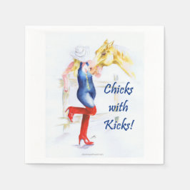 Cocktail Napkin-Sassy Cowgirl - Chicks mit Kicks Serviette