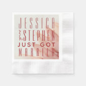 Cocktail Napkin Schöne in Pink und Lavendel Serviette (Vorderseite)