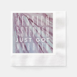 Cocktail Napkin Türkis und Lavendel Serviette