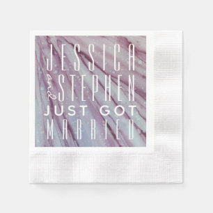 Cocktail Napkin Türkis und Lavendel Serviette