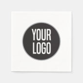 Cocktail Napkin White zum Erstellen von Business-L Serviette (Vorderseite)