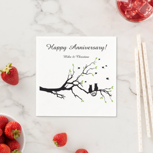 Cocktail Napkins für Hochzeiten und Jubiläum Serviette (Beispiel)