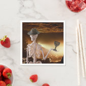 Cocktail Napkins, "Indy Bones Halloween Skelett" Serviette (Beispiel)