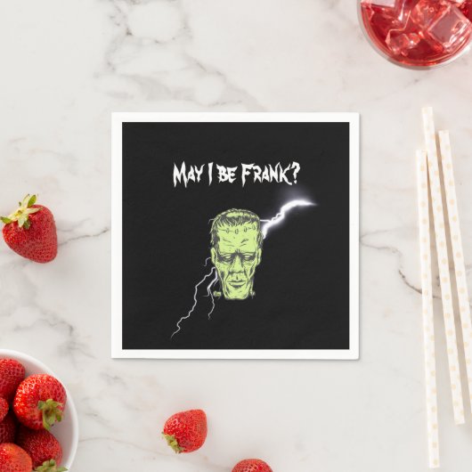 Cocktail Napkins, May I Be Frank, Frankenstein Serviette (Beispiel)