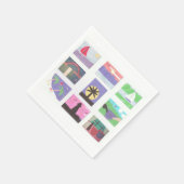 Cocktail Napkins mit farbenfrohen Outdoorszenen Serviette (Ecke)