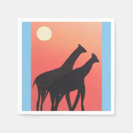 Cocktail Napkins mit Giraffendesign Serviette