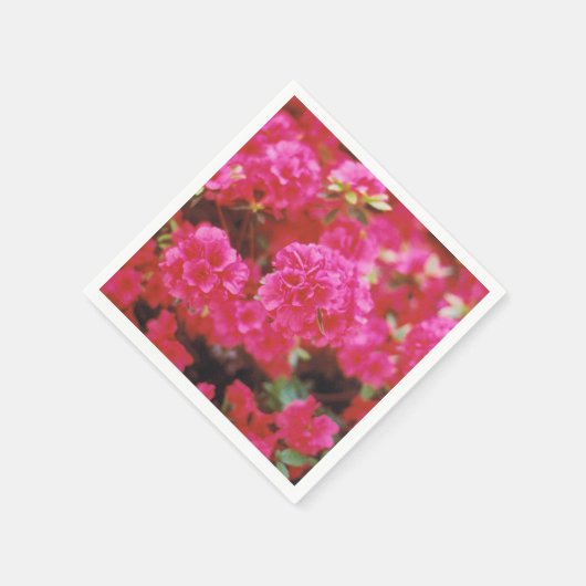 Cocktail Napkins mit hellrosa Blumendesign Serviette (Ecke)
