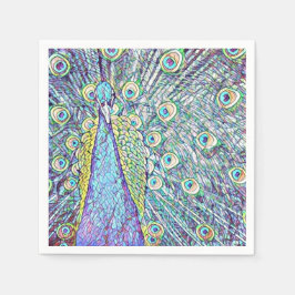 Cocktail Napkins mit Hübschem Pfauendesign Serviette