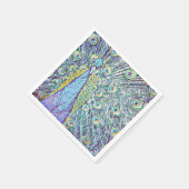 Cocktail Napkins mit Hübschem Pfauendesign Serviette (Ecke)