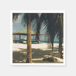 Cocktail Napkins mit Inselszene Serviette