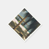 Cocktail Napkins mit Inselszene Serviette (Ecke)