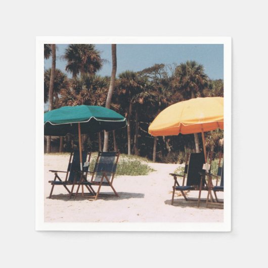 Cocktail Napkins mit Inselszene Serviette (Vorderseite)