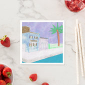 Cocktail Napkins mit karibischem Design Serviette (Beispiel)