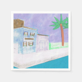 Cocktail Napkins mit karibischem Design Serviette