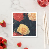 Cocktail Napkins mit Rose Serviette (Beispiel)