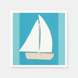 Cocktail Napkins mit Sailboat Design Serviette