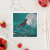 Cocktail Napkins The Raven in Green Serviette (Beispiel)