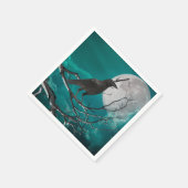 Cocktail Napkins The Raven in Green Serviette (Ecke)