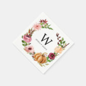 Cocktail Napkins vom Herbst Bliss Monogram Serviette (Ecke)