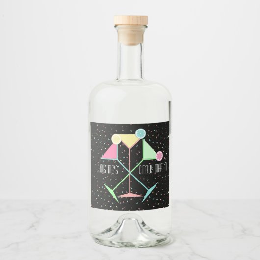Cocktail Night Martini Alkoholflaschenetikett (Vorderseite)