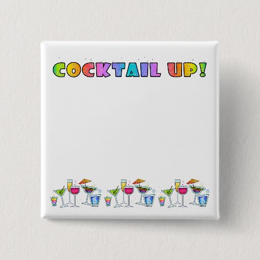 COCKTAIL OBEN! KNOPF BUTTON (Vorderseite)