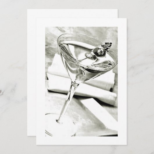 COCKTAIL ODER ERWACHSENE PARTY EINLADUNG (Vorne/Hinten)