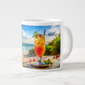 Cocktail on beach Jumbo-Tasse (Vorderseite Rechts)