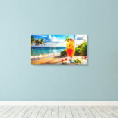 Cocktail on beach leinwanddruck (Insitu (Holzboden))