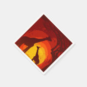 Cocktail Paper Napkin African Safari Giraffe Sun Serviette (Ecke)