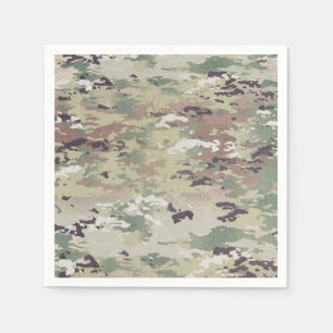 Cocktail Paper Napkin Army OCP Camouflage Uniform Serviette