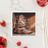 Cocktail Paper Napkin Cowboy Boots Barn Wood Rusti Serviette (Beispiel)