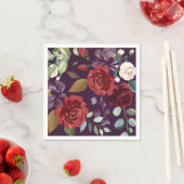 Cocktail Paper Napkin Plum Lila Rose Gold Geome Serviette (Beispiel)