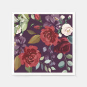 Cocktail Paper Napkin Plum Lila Rose Gold Geome Serviette (Vorderseite)