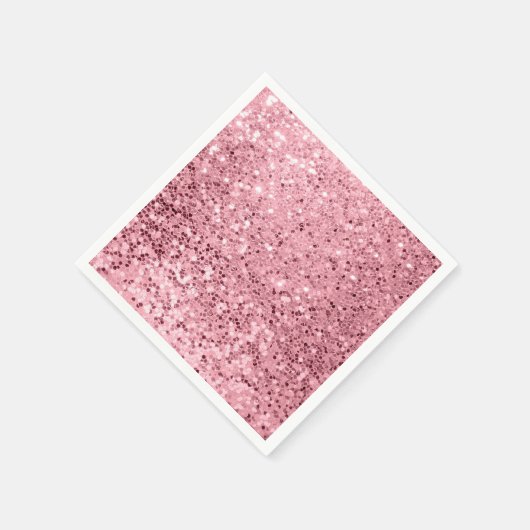 Cocktail Paper Napkin Rose Gold Glitzer Serviette (Ecke)