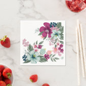 Cocktail Paper Napkin Tropical Blume auf Weiß Serviette (Beispiel)