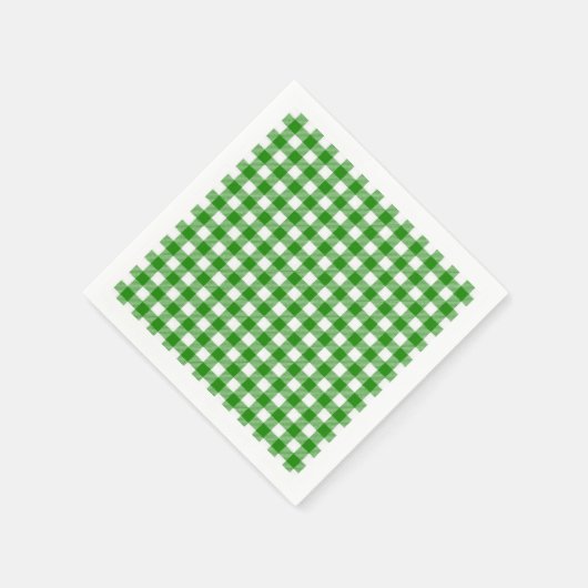 Cocktail Paper Napkins Green Kariert Serviette (Ecke)